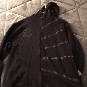 3XL Men’s Black Full zip reversible jordan hoodie